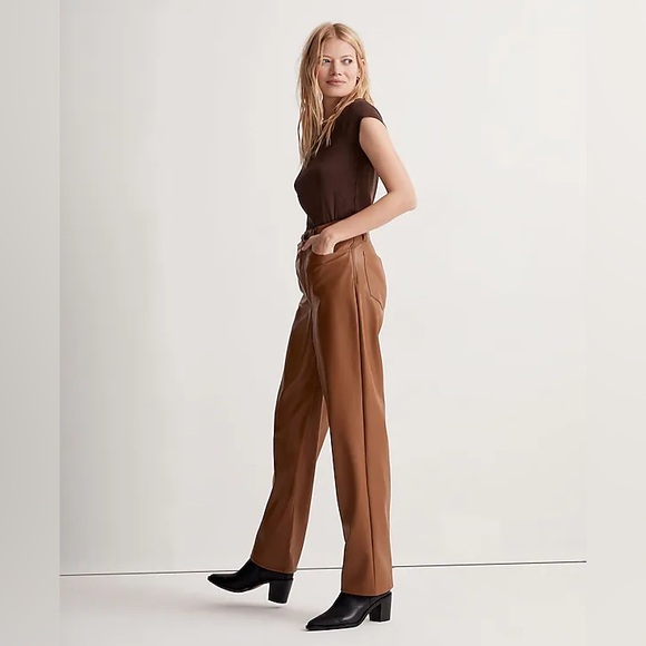 Madewell Pants - - Madewell Faux Leather Vintage wide Leg